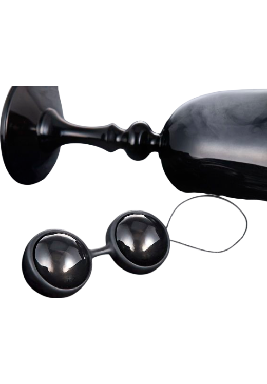 Kegel μπάλες από σιλικόνη σε μαύρο χρώμα, μέγιστης διαμέτρου 2,9 εκ.