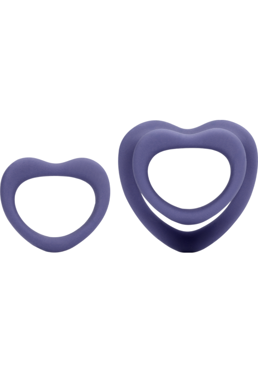 Σετ δαχτυλίδια πέους από σιλικόνη σε μοβ χρώμα