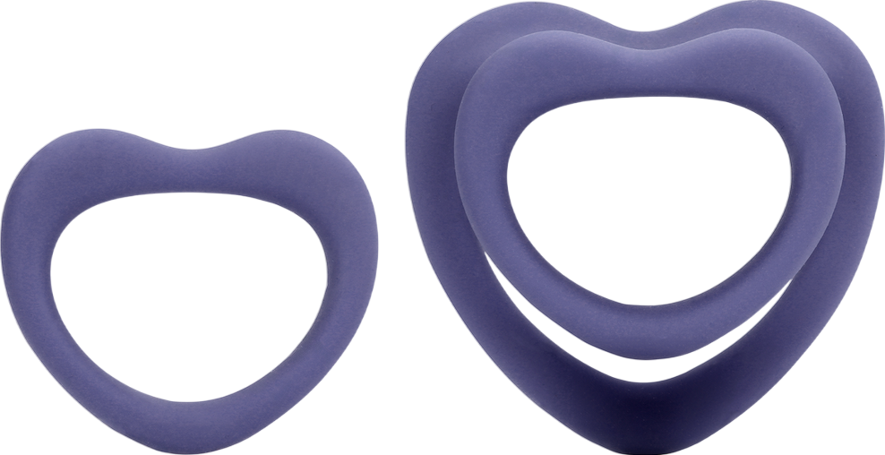 Σετ δαχτυλίδια πέους από σιλικόνη σε μοβ χρώμα