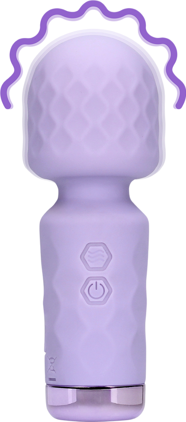 Δονητής μασάζ από σιλικόνη σε μοβ χρώμα, μήκους 11,4 εκ. και μέγιστης διαμέτρου 3,8 εκ.