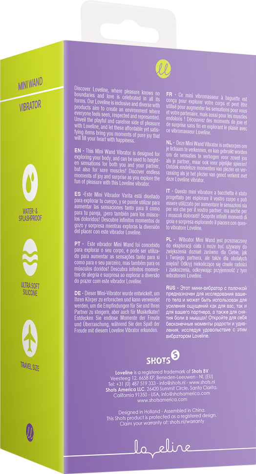 Δονητής μασάζ από σιλικόνη σε μοβ χρώμα, μήκους 11,4 εκ. και μέγιστης διαμέτρου 3,8 εκ.