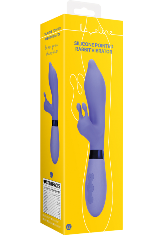 Rabbit δονητής από σιλικόνη σε μοβ χρώμα, μήκους 22 εκ. και μέγιστης διαμέτρου 3,3 εκ.