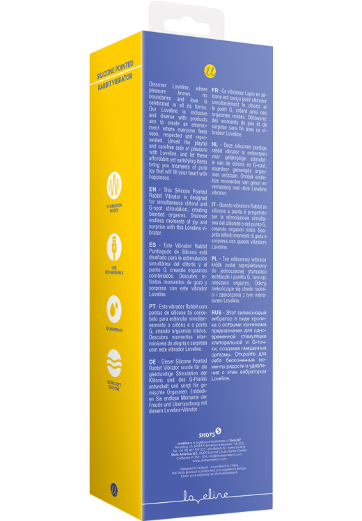 Rabbit δονητής από σιλικόνη σε μοβ χρώμα, μήκους 22 εκ. και μέγιστης διαμέτρου 3,3 εκ.