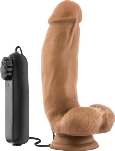 Ρεαλιστικός δονητής από pvc σε φυσικό χρώμα, μήκους 17,7 εκ. και μέγιστης διαμέτρου 4,4 εκ. με ενσύρματο κοντρόλ