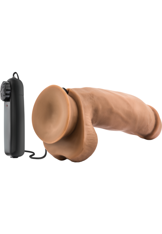 Ρεαλιστικός δονητής από pvc σε φυσικό χρώμα, μήκους 17,7 εκ. και μέγιστης διαμέτρου 4,4 εκ. με ενσύρματο κοντρόλ