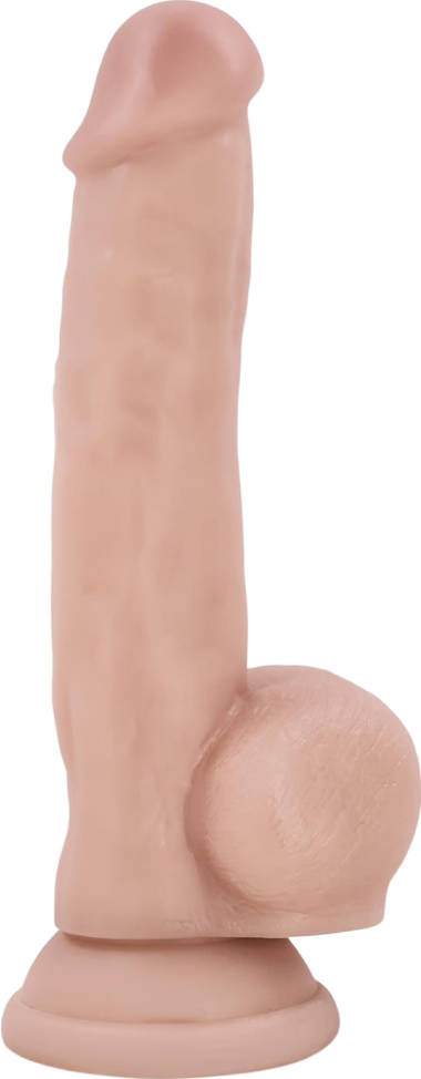 Ομοίωμα πέους από pvc σε φυσικό χρώμα, μήκους 21,6 εκ. και μέγιστης διαμέτρου 3,8 εκ.