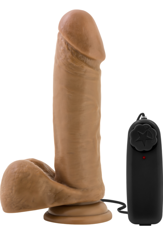 Ρεαλιστικός δονητής από pvc σε φούξια χρώμα, μήκους 20,3 εκ. και μέγιστης διαμέτρου 4,4 εκ. με ενσύρματο κοντρόλ