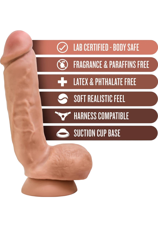 Ομοίωμα πέους από tpe σε φυσικό χρώμα, μήκους 21,5 εκ. και μέγιστης διαμέτρου 5 εκ.