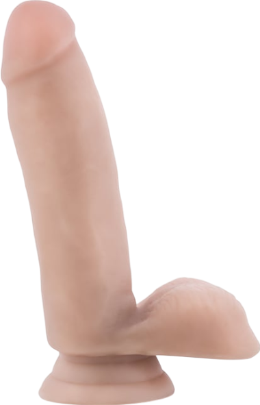 Ομοίωμα πέους από pvc σε φυσικό χρώμα, μήκους 17,7 εκ. και μέγιστης διαμέτρου 4,4 εκ.