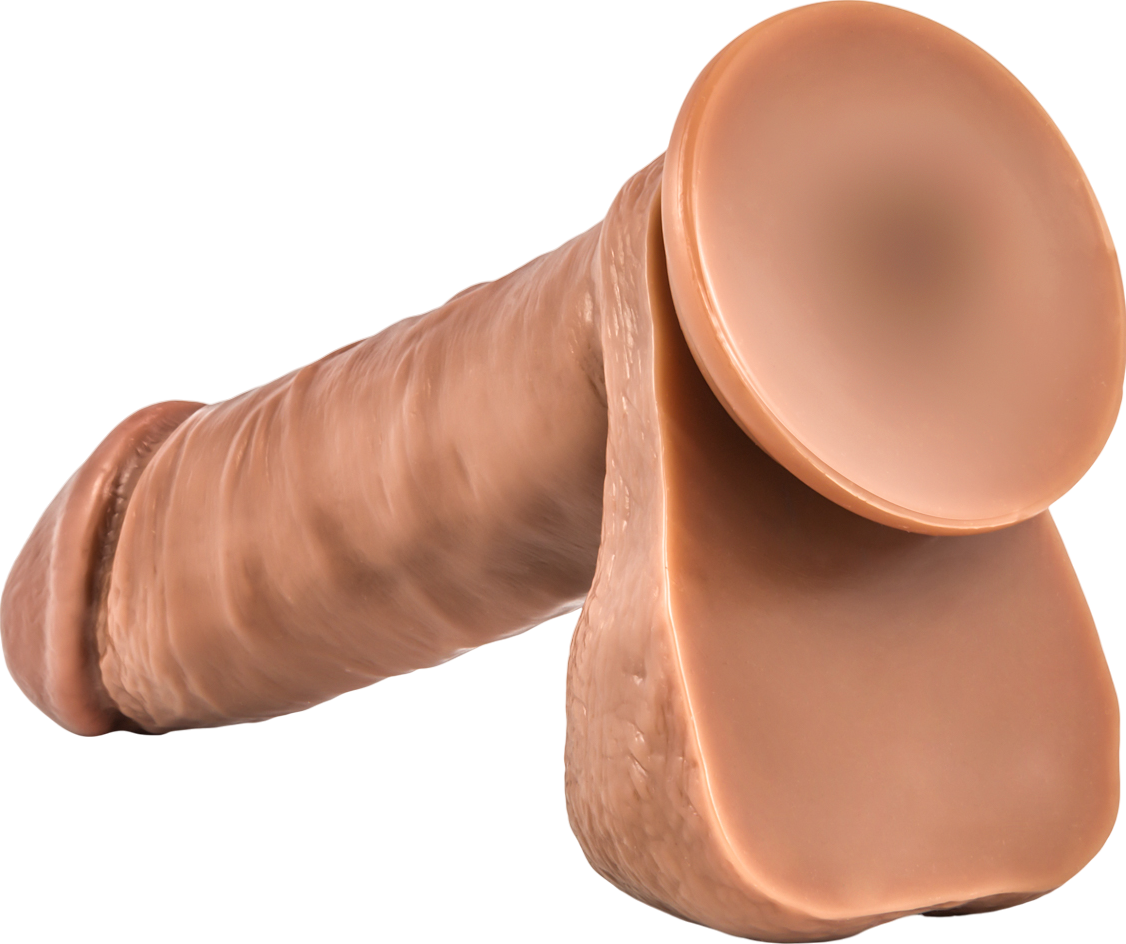 Xl ομοίωμα πέους από pvc σε μπεζ χρώμα, μήκους 20,3 εκ. και μέγιστης διαμέτρου 4,4 εκ.