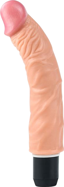 Ρεαλιστικός δονητής από pvc σε φυσικό χρώμα, μήκους 22 εκ. και μέγιστης διαμέτρου 3,9 εκ.