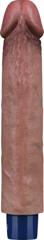 Ρεαλιστικός δονητής από σιλικόνη, μήκους 22,8 εκ, και μέγιστης διαμέτρου 4 εκ,