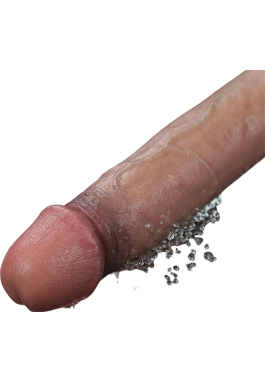 Ρεαλιστικός δονητής από σιλικόνη, μήκους 22,8 εκ, και μέγιστης διαμέτρου 4 εκ,