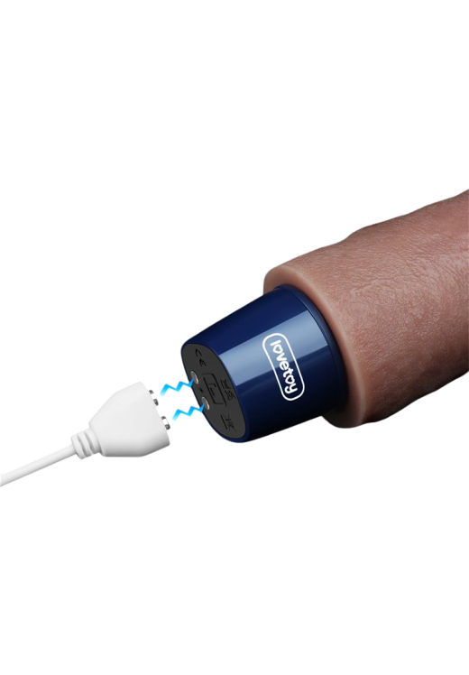 Ρεαλιστικός δονητής από σιλικόνη, μήκους 22,8 εκ, και μέγιστης διαμέτρου 4 εκ,