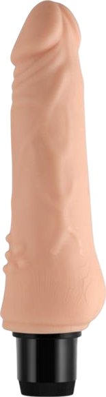 Ρεαλιστικός δονητής από tpe σε φυσικό χρώμα, μήκους 19 εκ. και μέγιστης διαμέτρου 4,2 εκ.