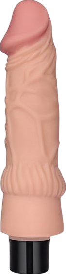 Ρεαλιστικός δονητής από tpe σε φυσικό χρώμα, μήκους 19,3 εκ. και μέγιστης διαμέτρου 3,7 εκ.