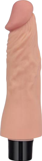 Ρεαλιστικός δονητής από tpe σε φυσικό χρώμα, μήκους 18 εκ. και μέγιστης διαμέτρου 3,9 εκ.