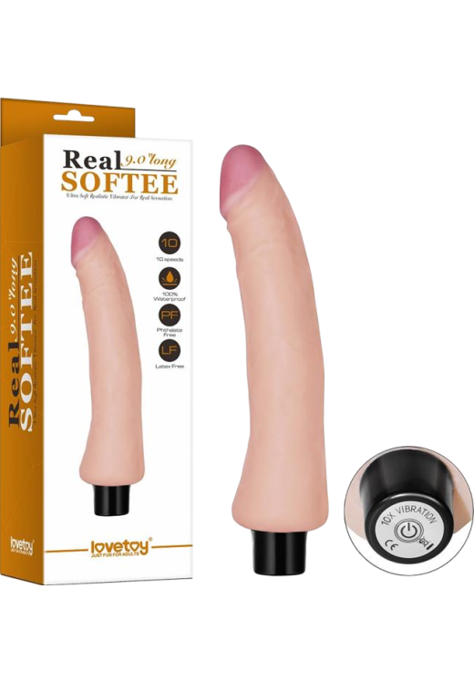 Ρεαλιστικός δονητής σε φυσικό χρώμα, μήκους 23 εκ, και μέγιστης διαμέτρου 3,8 εκ,