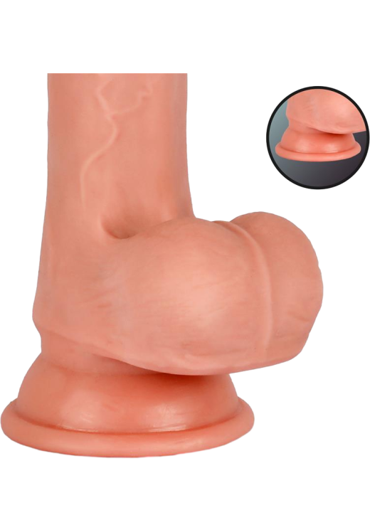 Ομοίωμα πέους από pvc σε φυσικό χρώμα, μήκους 19,5 εκ. και μέγιστης διαμέτρου 4 εκ.