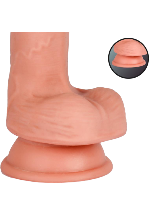 Ομοίωμα πέους από pvc σε φυσικό χρώμα, μήκους 18,5 εκ. και μέγιστης διαμέτρου 3,8 εκ.