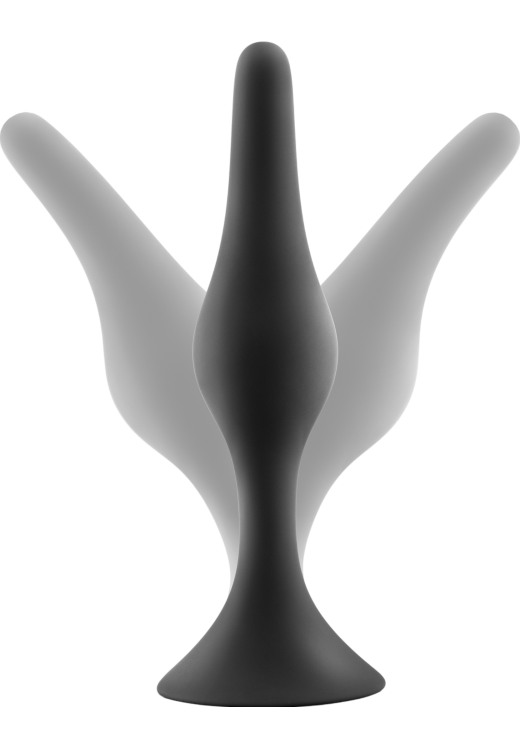 Σετ πρωκτικές σφήνες από σιλικόνη σε μαύρο χρώμα