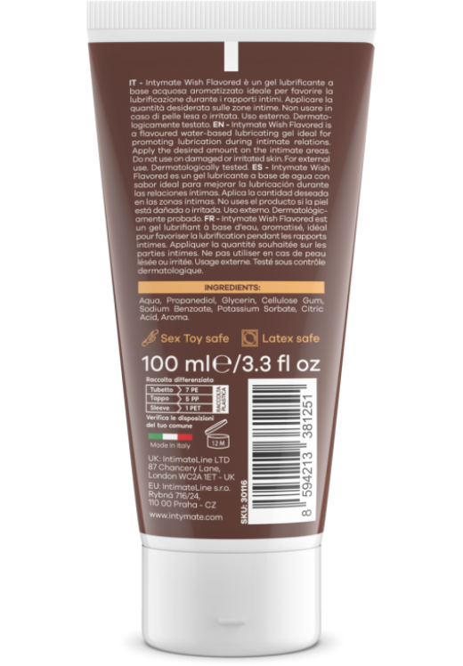 Λιπαντικό με γεύση σοκολάτα σε συσκευασία 100  ml