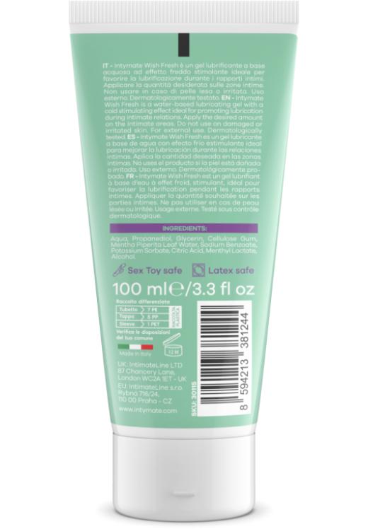 Δροσιστικό λιπαντικό με άρωμα ουδέτερο σε συσκευασία 100  ml