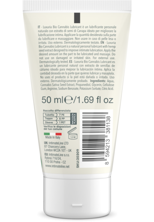 Οργανικό λιπαντικό σε συσκευασία 50  ml