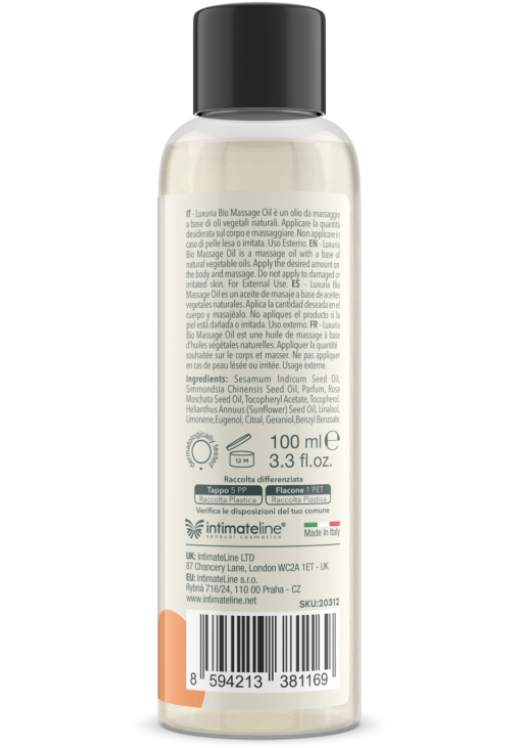 Λάδι μασάζ με άρωμα exotic island σε συσκευασία 100  ml