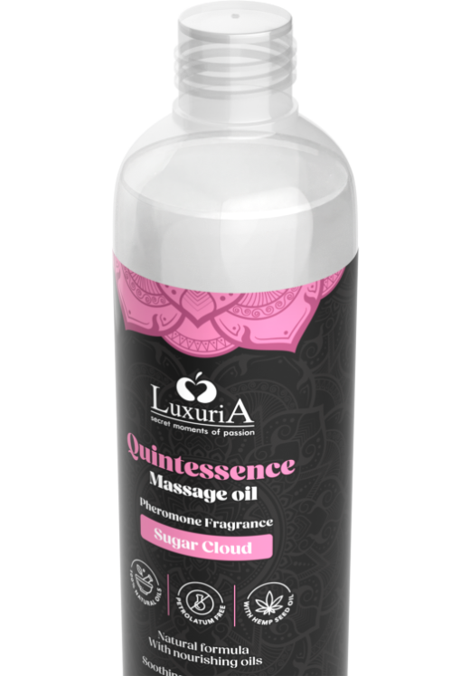 Λάδι μασάζ με άρωμα ζαχαρωτό σε συσκευασία 150 ml σε φυσικό χρώμα