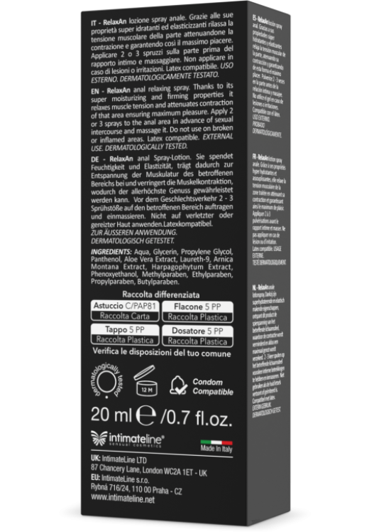 Σπρέι χαλάρωσης με άρωμα ουδέτερο σε συσκευασία 20 ml