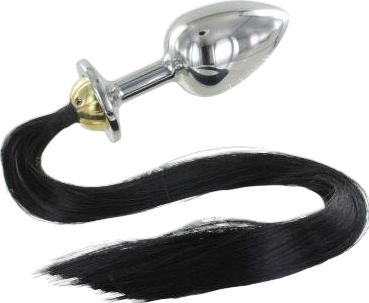 Μεταλλική σφήνα με ουρά σε μαύρο χρώμα, μήκους 9 εκ. και μέγιστης διαμέτρου 4 εκ.