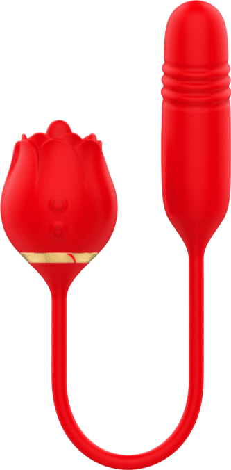 Rabbit δονητής από σιλικόνη σε κόκκινο χρώμα