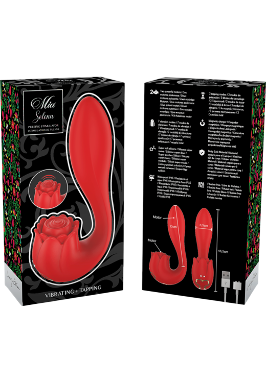 Κλειτοριδικός δονητής από σιλικόνη σε κόκκινο χρώμα, μήκους 11,5 εκ. και μέγιστης διαμέτρου 3,5 εκ.