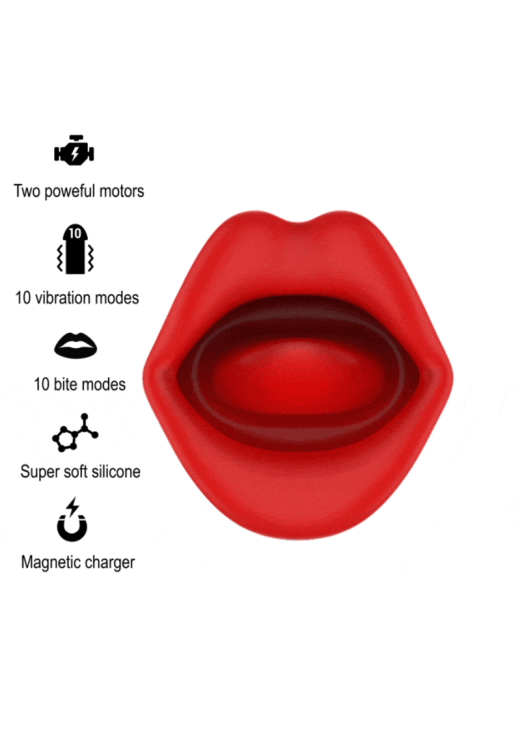 Κλειτοριδικός δονητής από σιλικόνη σε κόκκινο χρώμα, μήκους 22 εκ. και μέγιστης διαμέτρου 3 εκ.