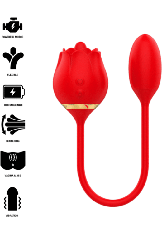 Δονούμενο αυγό από σιλικόνη σε κόκκινο χρώμα