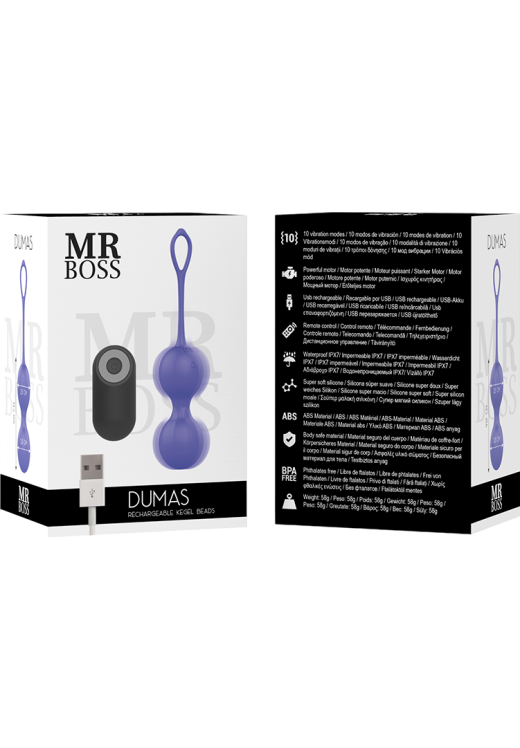 Kegel μπάλες από σιλικόνη σε μοβ χρώμα, μήκους 9,5 εκ. και μέγιστης διαμέτρου 3,5 εκ. με τηλεχειριζόμενο χειρισμό