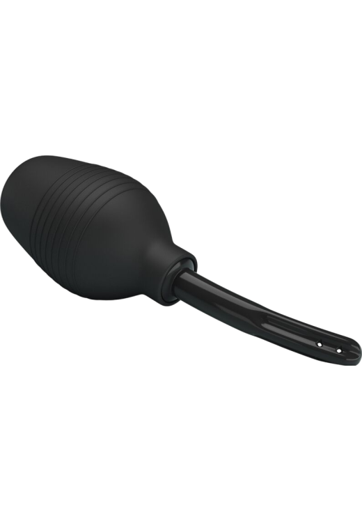 Πρωκτικό κλύσμα σε συσκευασία 310  ml από pvc σε μαύρο χρώμα, μήκους 13,8 εκ. και μέγιστης διαμέτρου 7,2 εκ.