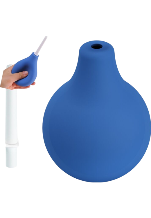 Πρωκτικό κλύσμα σε συσκευασία 224  ml από pvc σε μπλέ χρώμα, μήκους 16,7 εκ. και μέγιστης διαμέτρου 8 εκ.