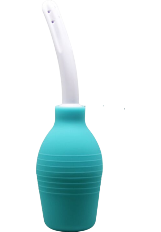 Πρωκτικό κλύσμα από καοτσούκ σε πράσινο χρώμα, μήκους 25 εκ. και μέγιστης διαμέτρου 7,8 εκ.