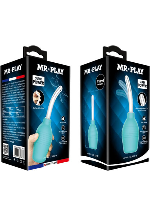 Πρωκτικό κλύσμα από καοτσούκ σε πράσινο χρώμα, μήκους 25 εκ. και μέγιστης διαμέτρου 7,8 εκ.