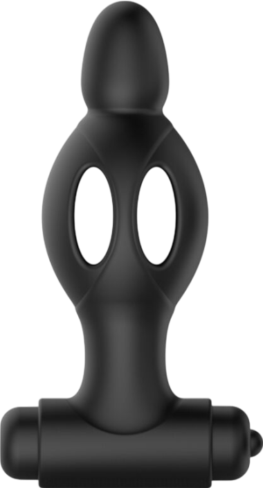 Δονούμενη σφήνα από σιλικόνη σε μαύρο χρώμα, μήκους 11,8 εκ. και μέγιστης διαμέτρου 4 εκ.