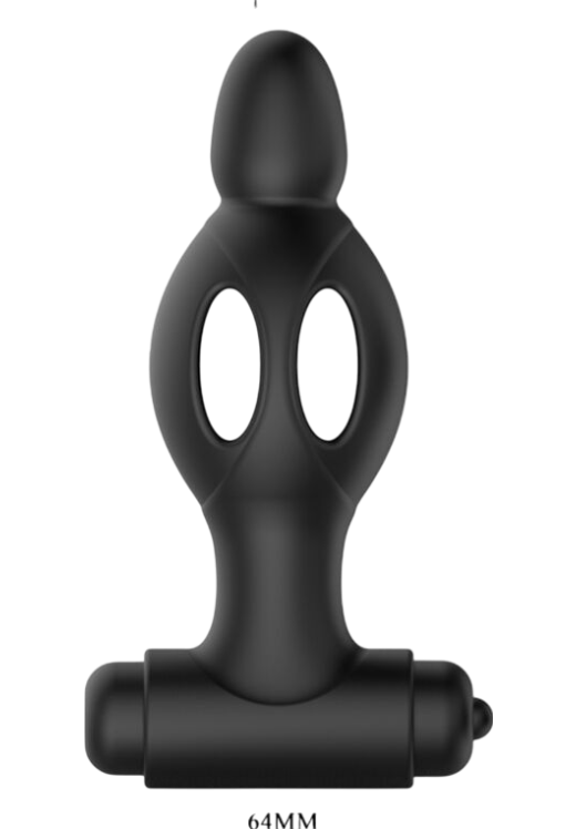 Δονούμενη σφήνα από σιλικόνη σε μαύρο χρώμα, μήκους 11,8 εκ. και μέγιστης διαμέτρου 4 εκ.