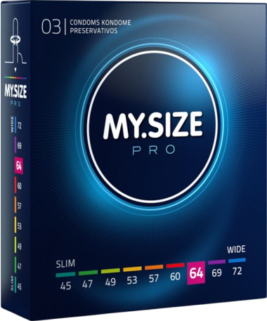 Προφυλακτικά μεγέθους σε διάφανο χρώμα, συσκευασίας 3 τεμαχίων