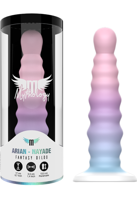 Κλασσικό dildo από σιλικόνη σε μοβ χρώμα, μήκους 17 εκ. και μέγιστης διαμέτρου 3,5 εκ.