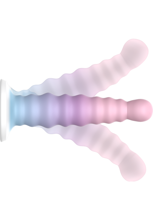 Κλασσικό dildo από σιλικόνη σε μοβ χρώμα, μήκους 17 εκ. και μέγιστης διαμέτρου 3,5 εκ.