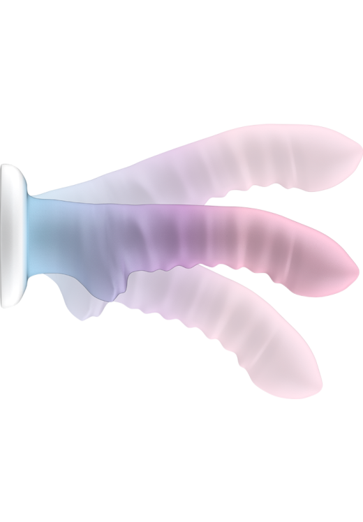 Κλασσικό dildo από σιλικόνη σε μοβ χρώμα, μήκους 17 εκ. και μέγιστης διαμέτρου 3 εκ.