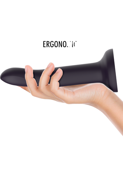 Κλασσικό dildo από σιλικόνη σε μαύρο χρώμα, μήκους 20 εκ. και μέγιστης διαμέτρου 3,5 εκ.