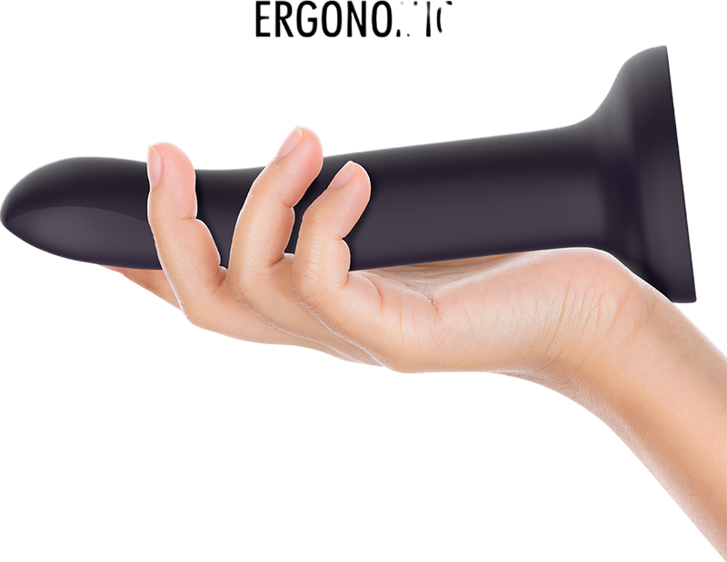 Κλασσικό dildo από σιλικόνη σε μαύρο χρώμα, μήκους 20 εκ. και μέγιστης διαμέτρου 3,5 εκ.