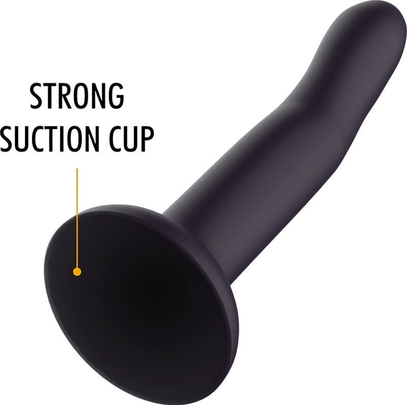 Κλασσικό dildo από σιλικόνη σε μαύρο χρώμα, μήκους 20 εκ. και μέγιστης διαμέτρου 3,5 εκ.
